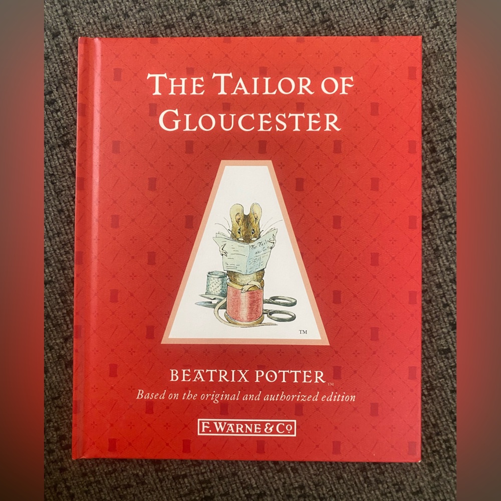 🥕6/$20 The Tailor of Gloucester by Beatrix Potter - Red Hardcover
